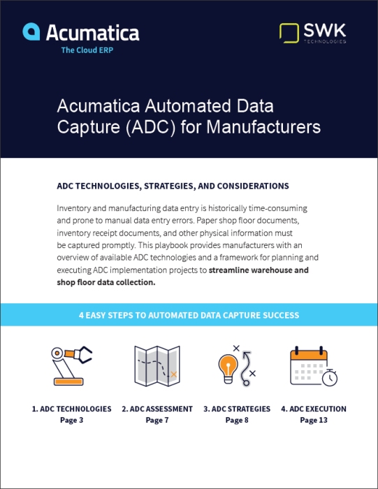 Acumatica Automated Data Capture For Manufacturers Solution Brief