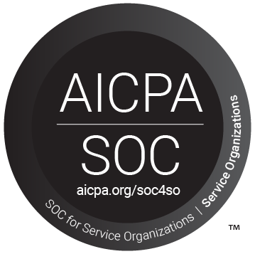 SWK Technologies SOC 2 Compliance badge featuring the AICPA logo on a black background