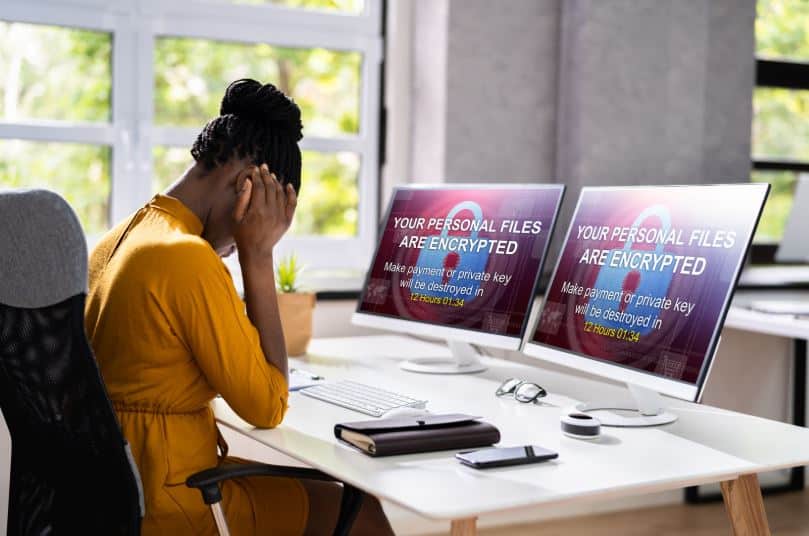 Data Breach, woman at chair